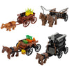 4 Kind of Medieval Carriage Building Blocks,Ancient Grain Horsecart Oxcart Bricks Set,Medieval Prisoner Soldier Vehicles Building Set,MOC Medieval