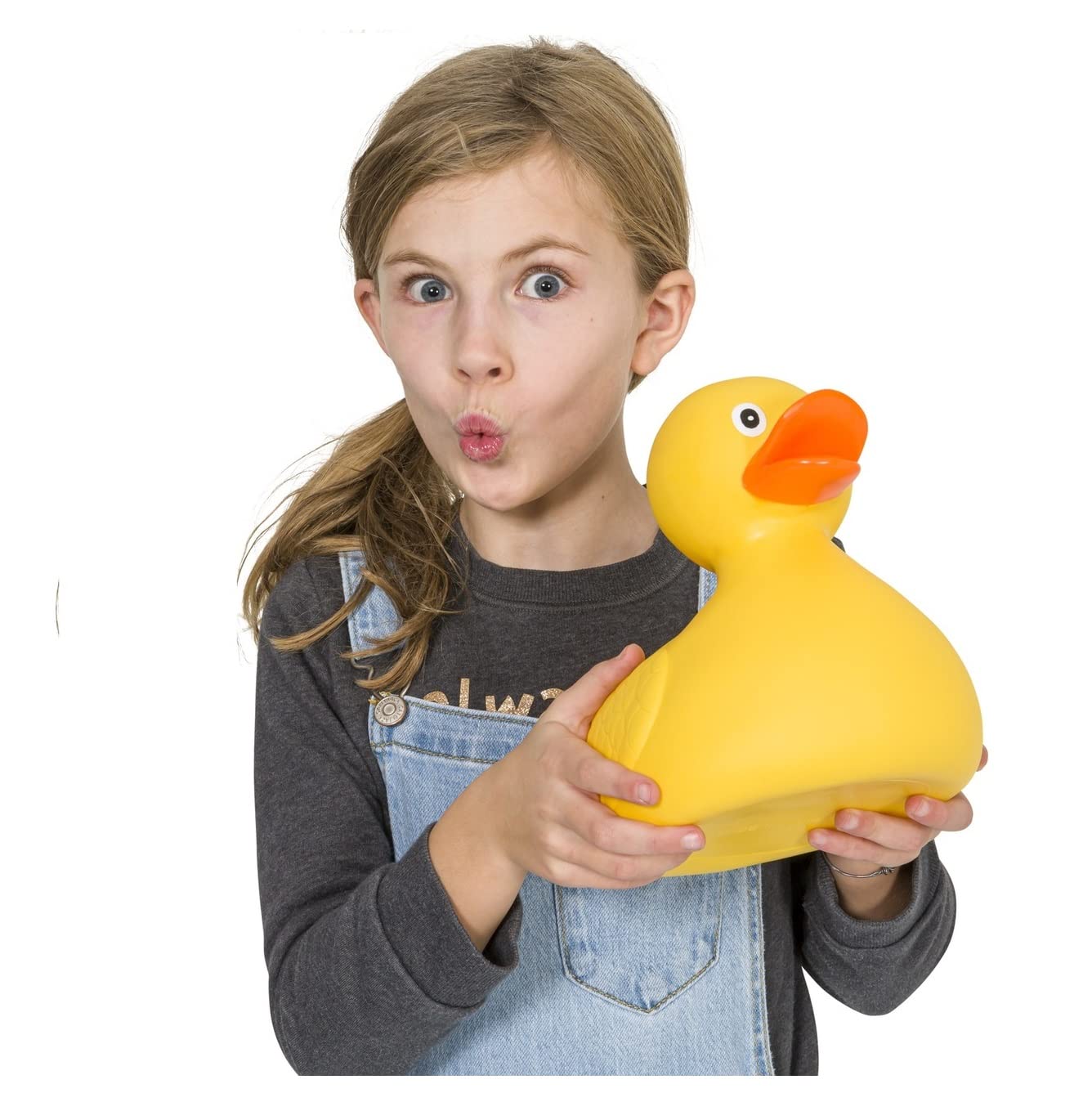 Zugar Land Jumbo Classic Yellow Rubber Ducky (10.5") Makes Noise When Squeezed! Has Open Beak Large Cool Duck