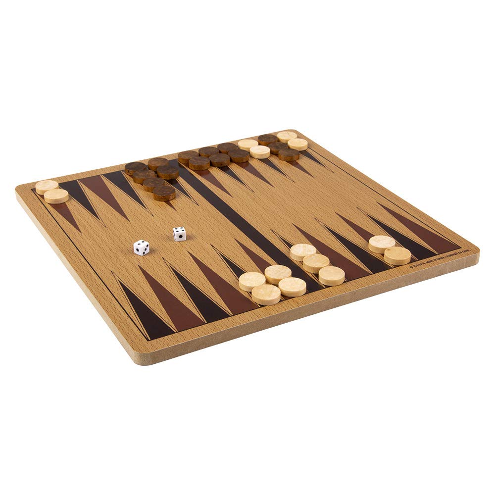Rhode Island Novelty 10 Inch Wooden Backgammon, One per Order