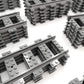56pcs City Train Tracks Toy Straight and Flexible Train Track Railway Extension Building Set Block Toy Compatible with Major Brand (36 Straight and 20