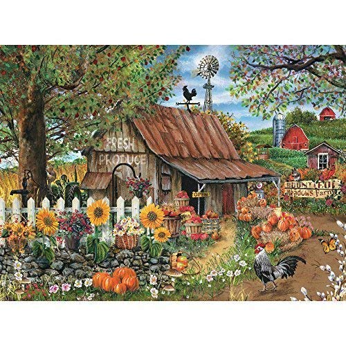 Bits and Pieces - Large 500 Piece Jigsaw Puzzle for Adults - ‘Bountiful Meadows Farm’ by Artist Thomas Wood, Completed Puzzle Size: 18" x 24"
