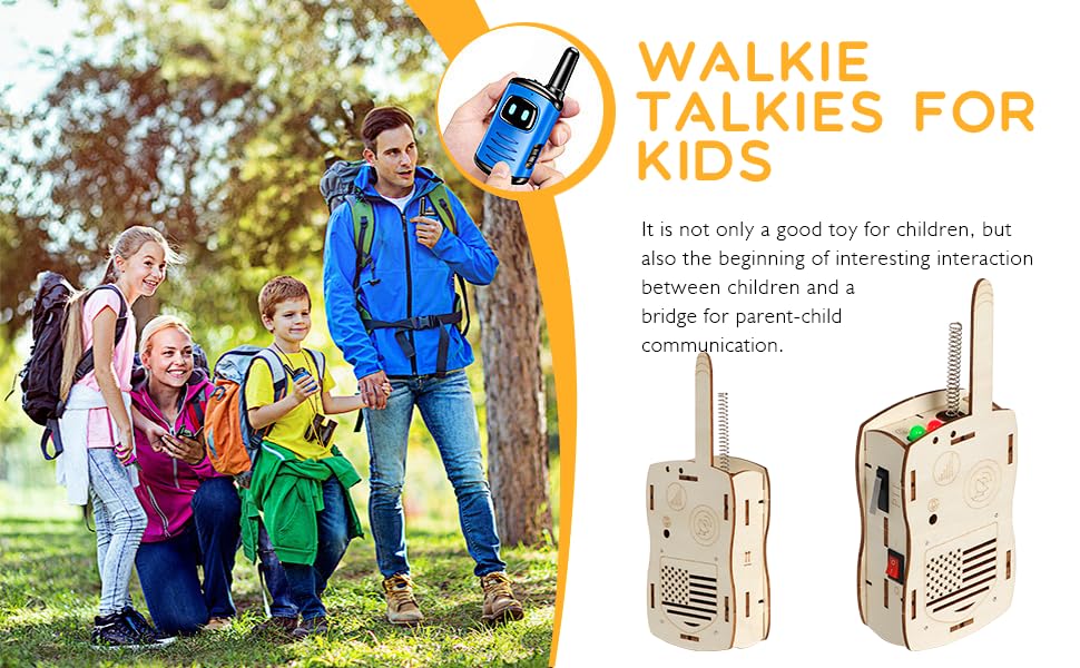 STEM Toys Science Kids Walkie Talkies for 6 7 8 9 10 11 12 13 14+ Years Old Boys Girl Teens Gift Ideas DIY Birthday Gifts Building Crafts Kit