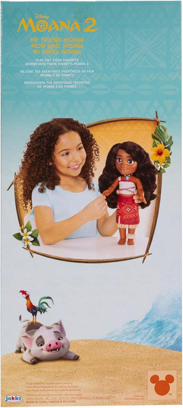 Oceania 2 Doll 38 cm Vaiana Singer with Her Clothes Inspired by The Animated Movie, Enriched with Precious Details, Her Eyes Shine
