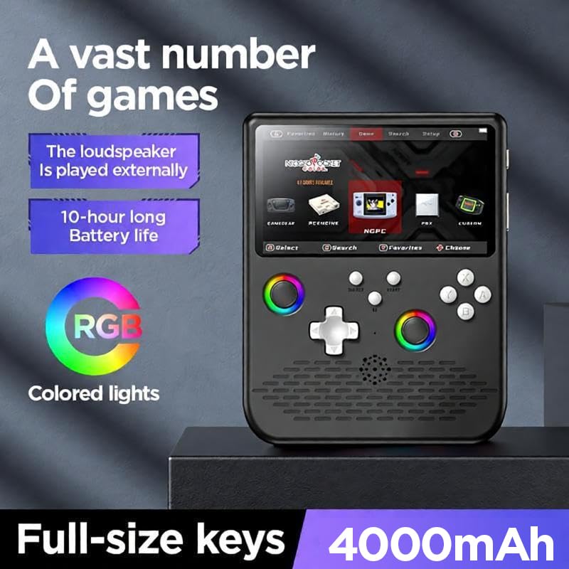 Retro Handheld Games Console, Retro Gaming Console with 5.0 inch IPS HD Screen, Video Game Console, 64GB, Portable Gaming Player for Travel, Gift for