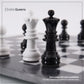 Marblous Krafts Marble Chess Set 15 Inch Black & White Handcrafted Marble Chess Board with Pieces Luxury Chess Sets for Adults Classic Strategy Board