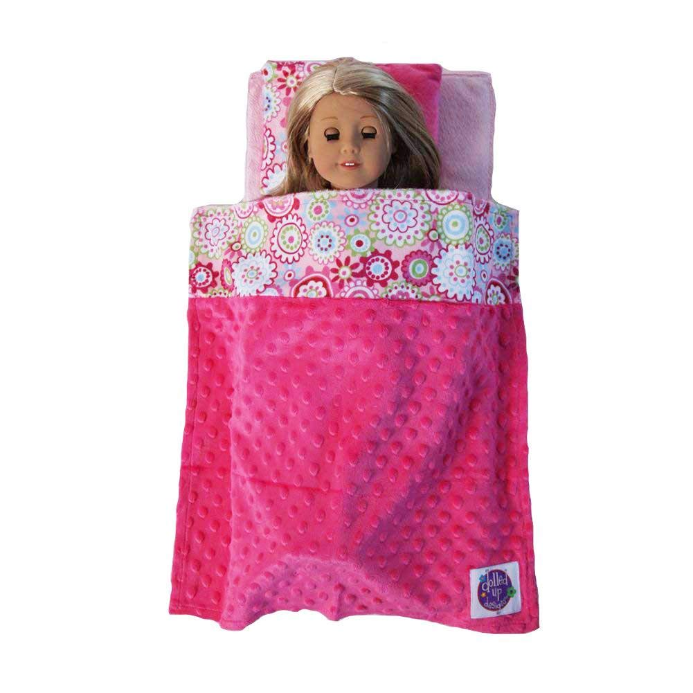 18" Doll Mattress & Bedding Set, Pink Floral