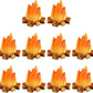 3-Pack Miniature Campfire Models - Resin Fake Fire for Dollhouse Ornaments, Halloween Decorations, and Micro Landscapes - Handcrafted Mini Fire Beads