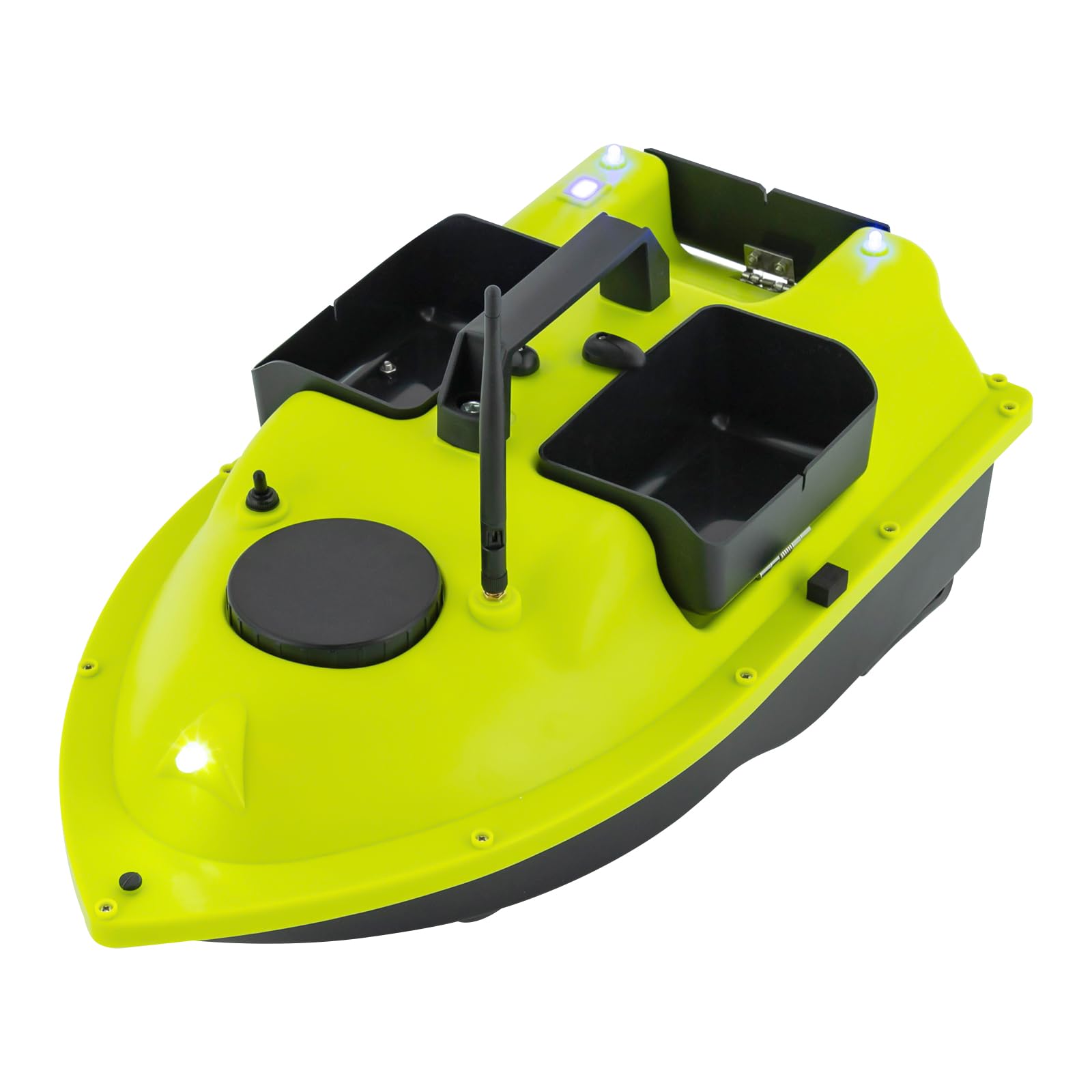 MIOUYTRT RC Bait Boat for Surf Fishing, Long-Distance Surf RC Fishing Bait Boat, 1968ft Bait Deployment - 4.4lb Loading Capacity with LCD Screen, Fish