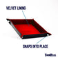 FanRoll Fold Up Velvet Dice Tray w/PU Leather Backing: Red, Role Playing Game Dice Accessories for Dungeons and Dragons