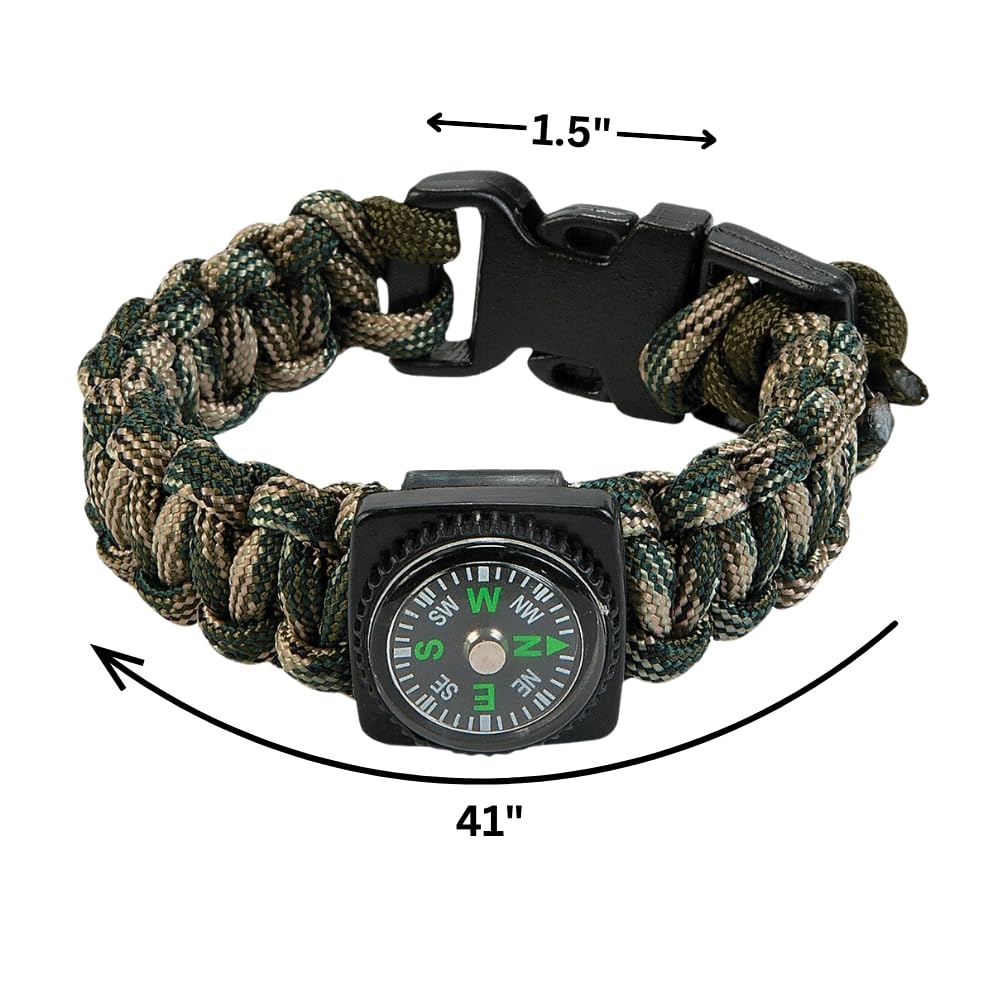 Fun Express Paracord Compass Bracelet Craft Kit - Crafts for Kids and Fun Home Activities - VBS Vacation Bible School Supplies/Decor