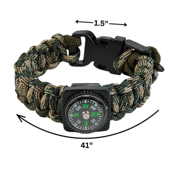 Fun Express Paracord Compass Bracelet Craft Kit - Crafts for Kids and Fun Home Activities - VBS Vacation Bible School Supplies/Decor