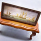 EatingBiting Elegant 1:12 Miniature Wooden Antique Photo Frame Sailboats Mural Wall for minihouse Furniture Landscape, Handcraft Scale Painting