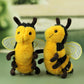 Cute Soft Plush Realistic Honey Bee Stuffed Animals Cushion Toy Doll, 6" Bumblebee Plushie Toys Best Birthday Christmas Anniversary Fiesta Party