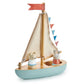 Tender Leaf Toys - Sailaway Boat - Educational Wooden Sailing Boat Play Set with 2 Animal Figures for Kids, Promotes Imaginative Play and Fine Motor