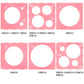 Pllieay 14 Holes Balloon Sizer Box, Pink Balloon Measurement Box,1-10 Inch