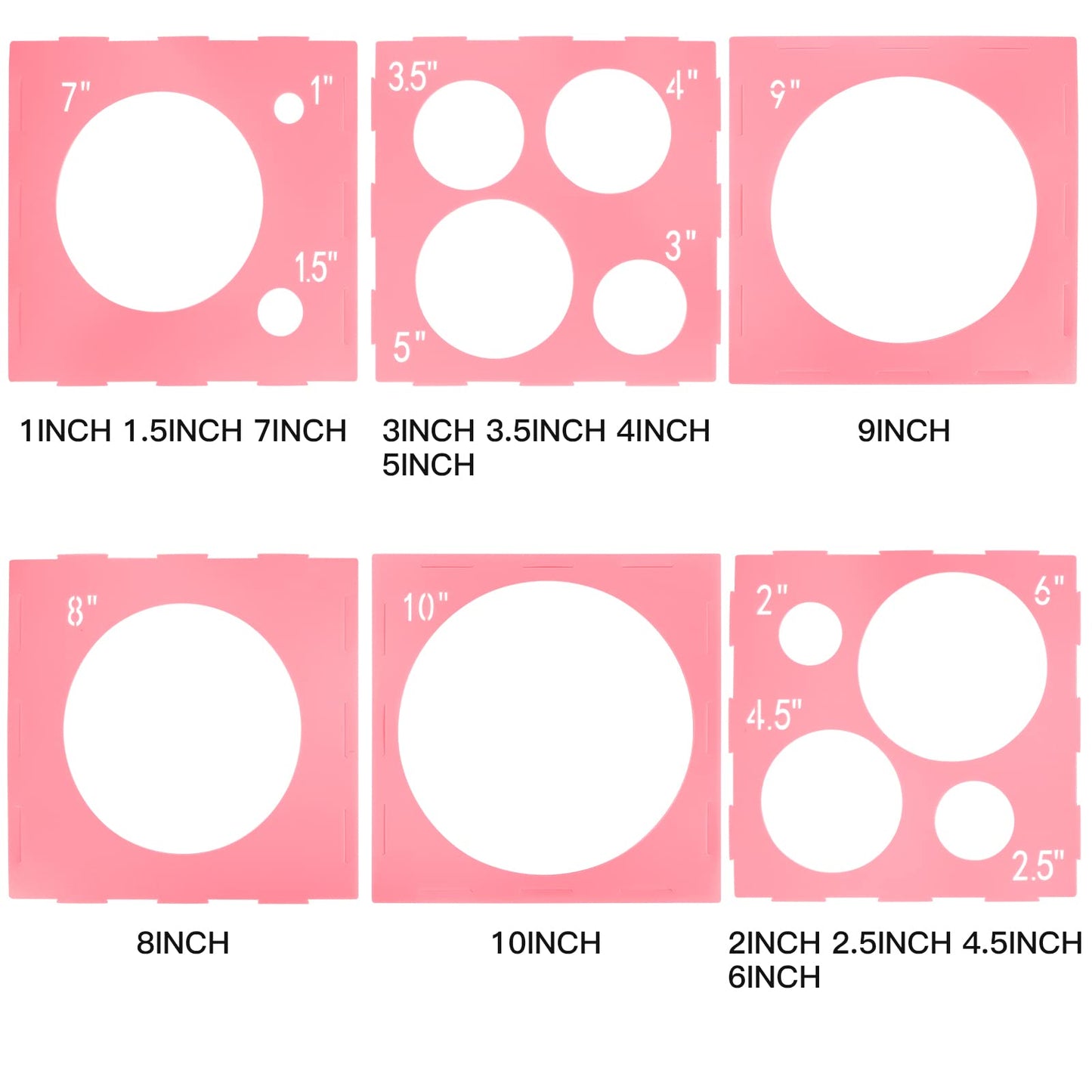 Pllieay 14 Holes Balloon Sizer Box, Pink Balloon Measurement Box,1-10 Inch