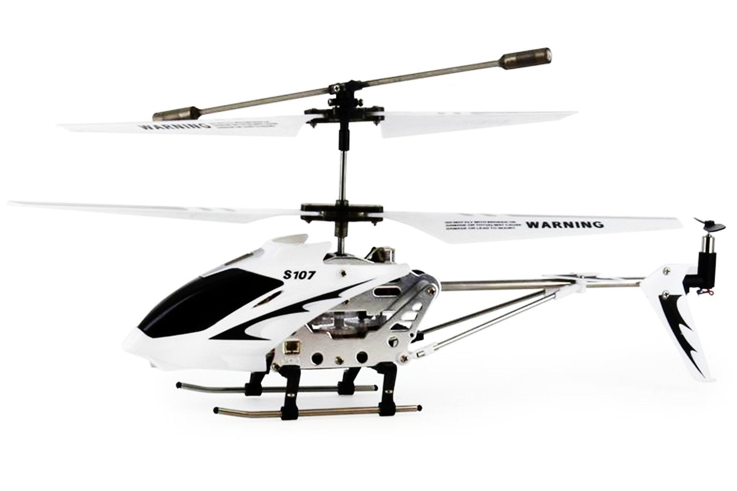 Syma S107G 3 Channel RC Helicopter with Gyro, White and silver