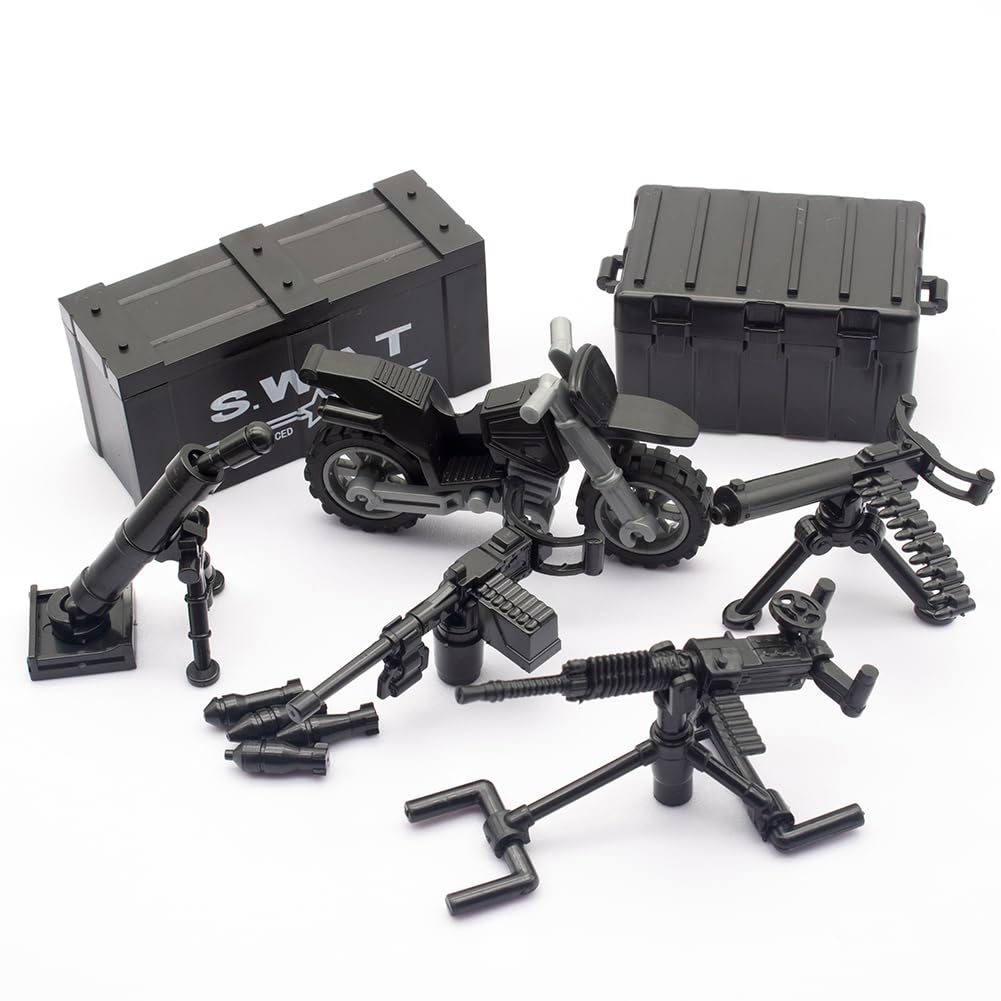 Army Equipment Gear Sets, Swat Team Building Block Toys, Special Military Soldier Style Weapon Sets, Military Weapon Pack Accessories Kits Toys