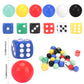 DODHEG 60 Pcs Glass Marbles, Bulk Marbles, for Various Marble Games 0.63 inch, with 6 Pcs 6 Sided Dice Multicolor.