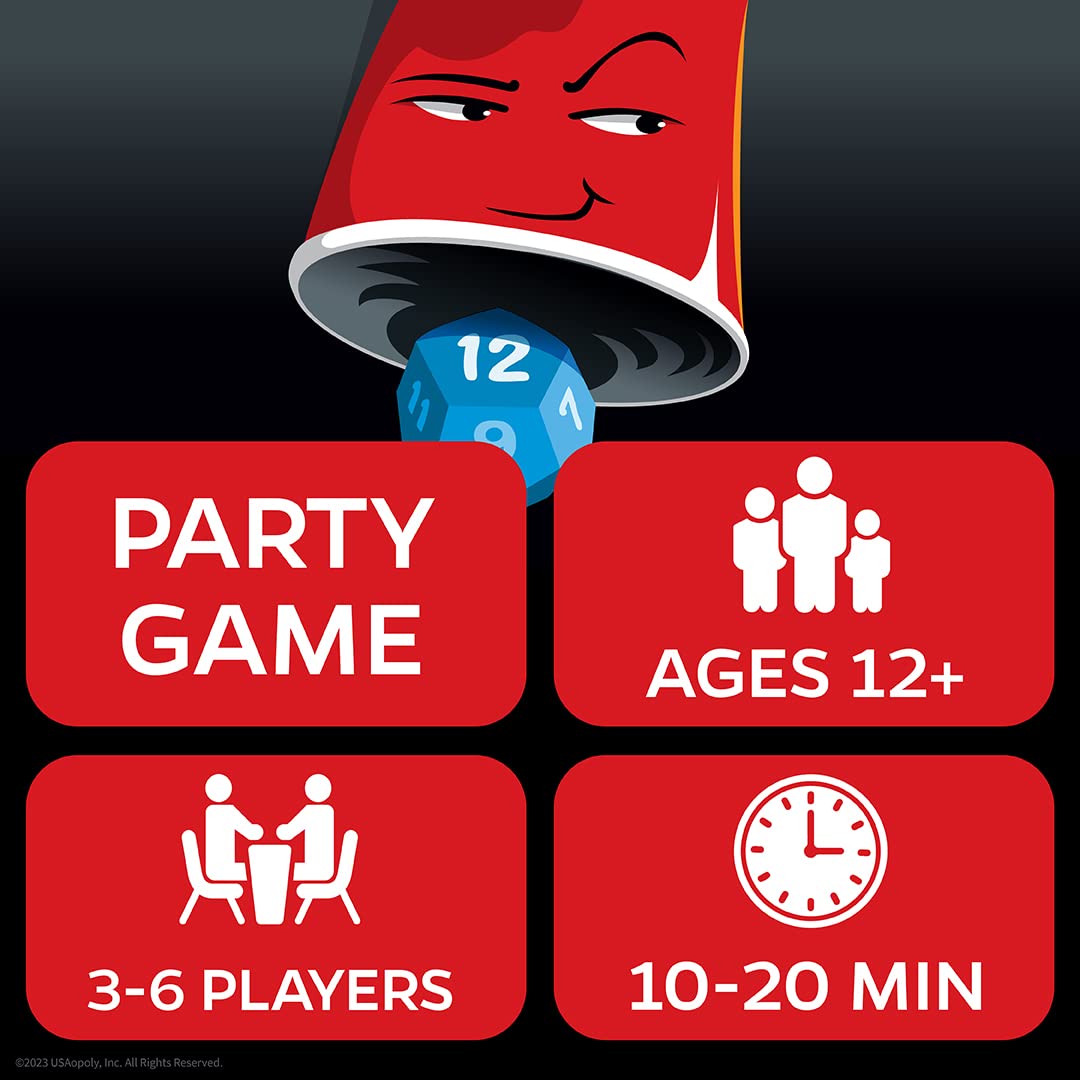 What The Cup!? | Social Bluffing Dice Game | Featuring Handheld Dice Cups & D12 Dice | Spy, Swap, Steal The Winning Cup | 3-6 Players, Ages 12+