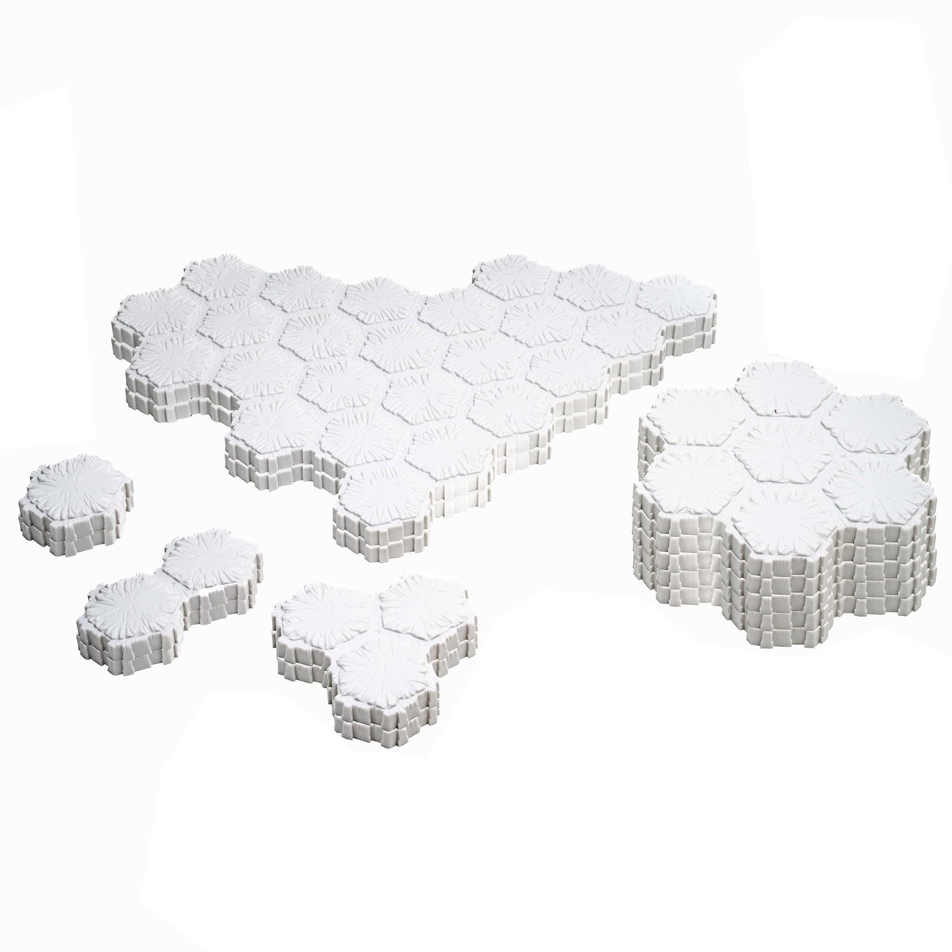 Renegade Game Studios Heroscape Terrain Expansion: The Snow Fields of Valhalla with 120 Hex-Tiles & 2 Evergreen Trees