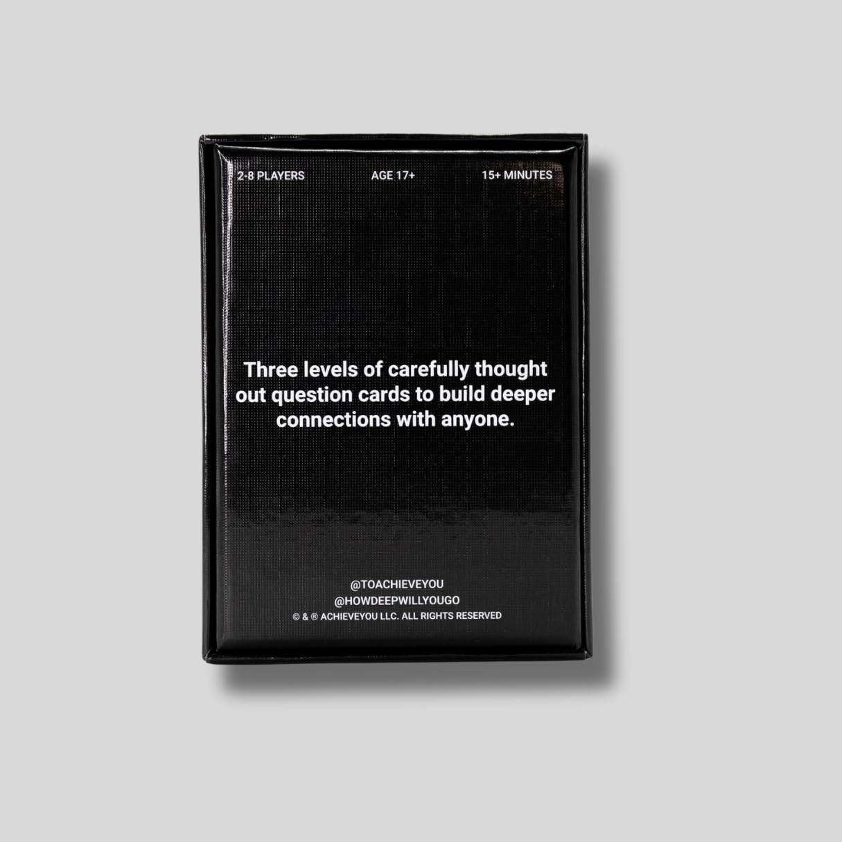 How Deep Will You Go? Card Game - 99 Deep Conversation Questions - Build Meaningful Connection - for Friends, Couples, Family, 1-1 Or in Groups