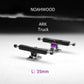NOAHWOOD DIY Pro Fingerboard Truck 35mm (Silver Baseplate and Black Hanger) Ark Truck+Ice Wheel