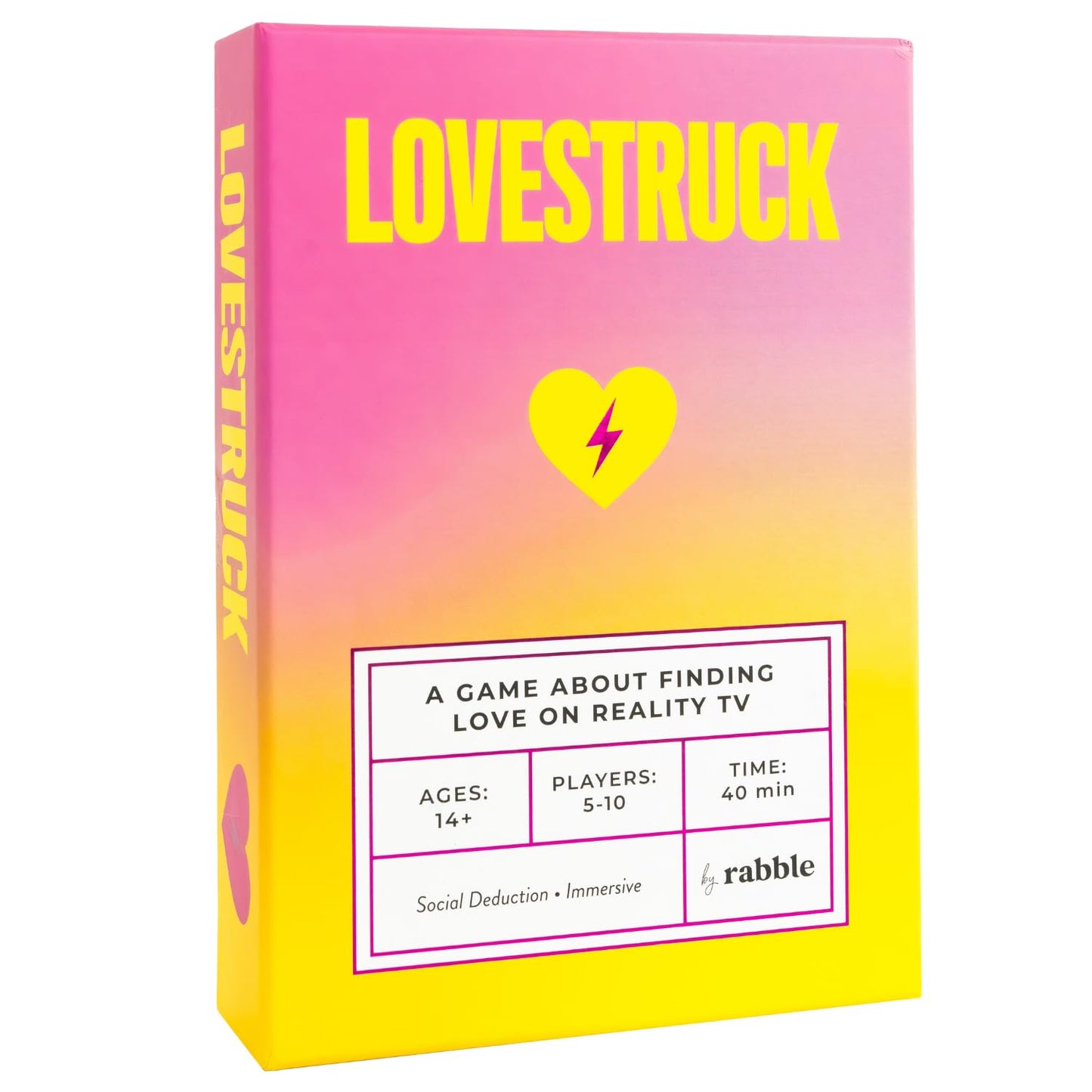 Rabble Lovestruck - Reality TV Party Board Game | 5-10 Players, for Groups, Adult Game Night, No TV Knowledge Needed, Social Deduction