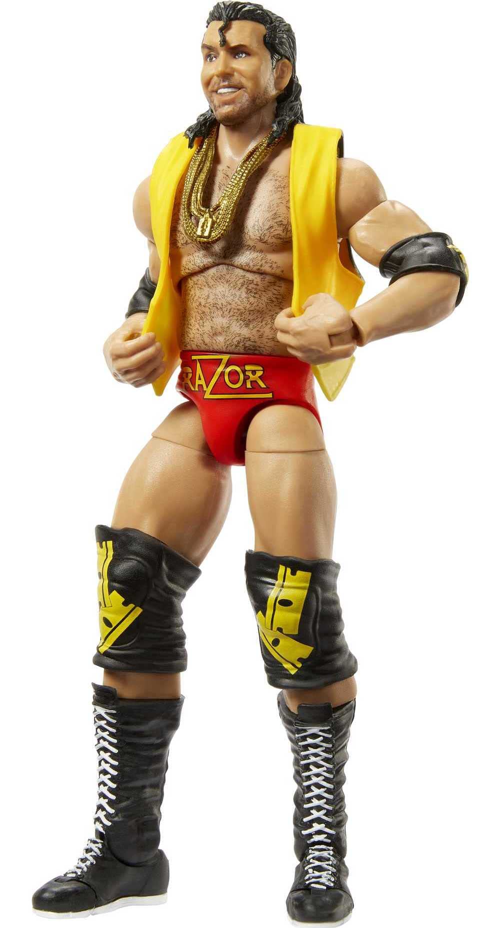 Mattel WWE Razor Ramon Ultimate Edition Action Figure, Deluxe Articulation & Life-Like Detail, Interchangeable Accessories, 6-in