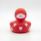 DUCKY CITY 3 Inch Valentines Rubber Duck [Squeaky, Floats Upright] | Heart Toddler Valentines Day Gift, Baby Safe Bath Toy | Jeep Ducks for Ducking