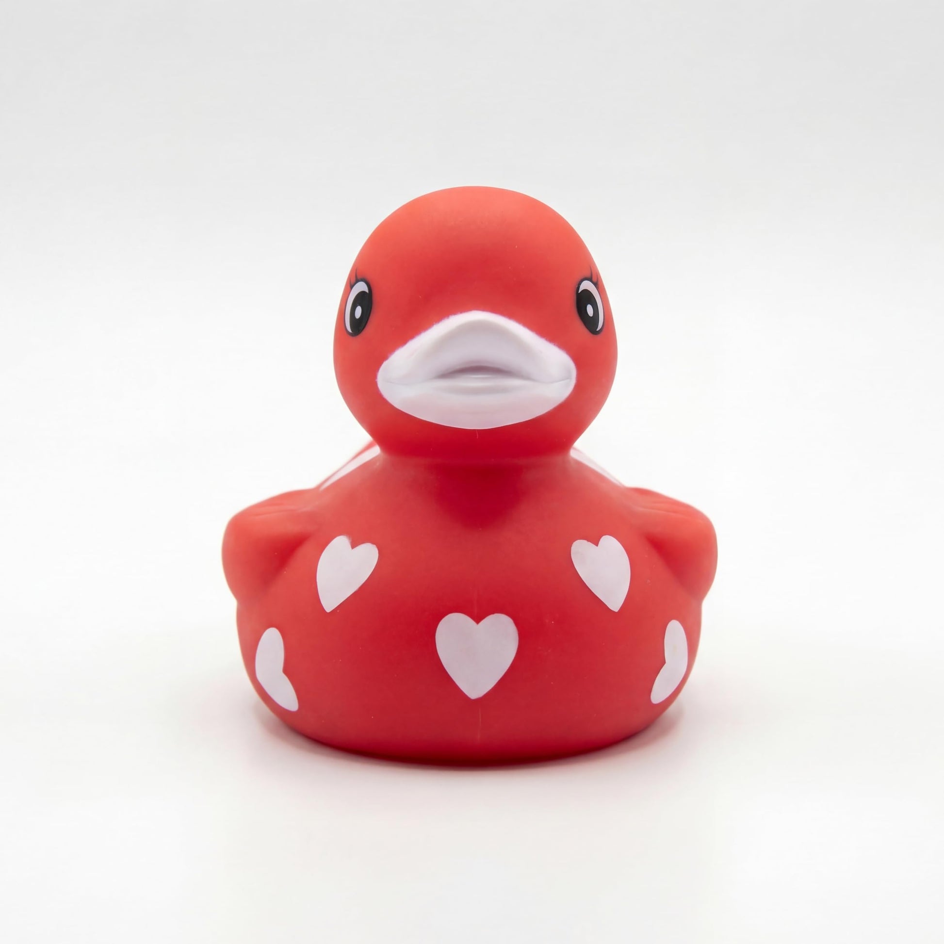 DUCKY CITY 3 Inch Valentines Rubber Duck [Squeaky, Floats Upright] | Heart Toddler Valentines Day Gift, Baby Safe Bath Toy | Jeep Ducks for Ducking