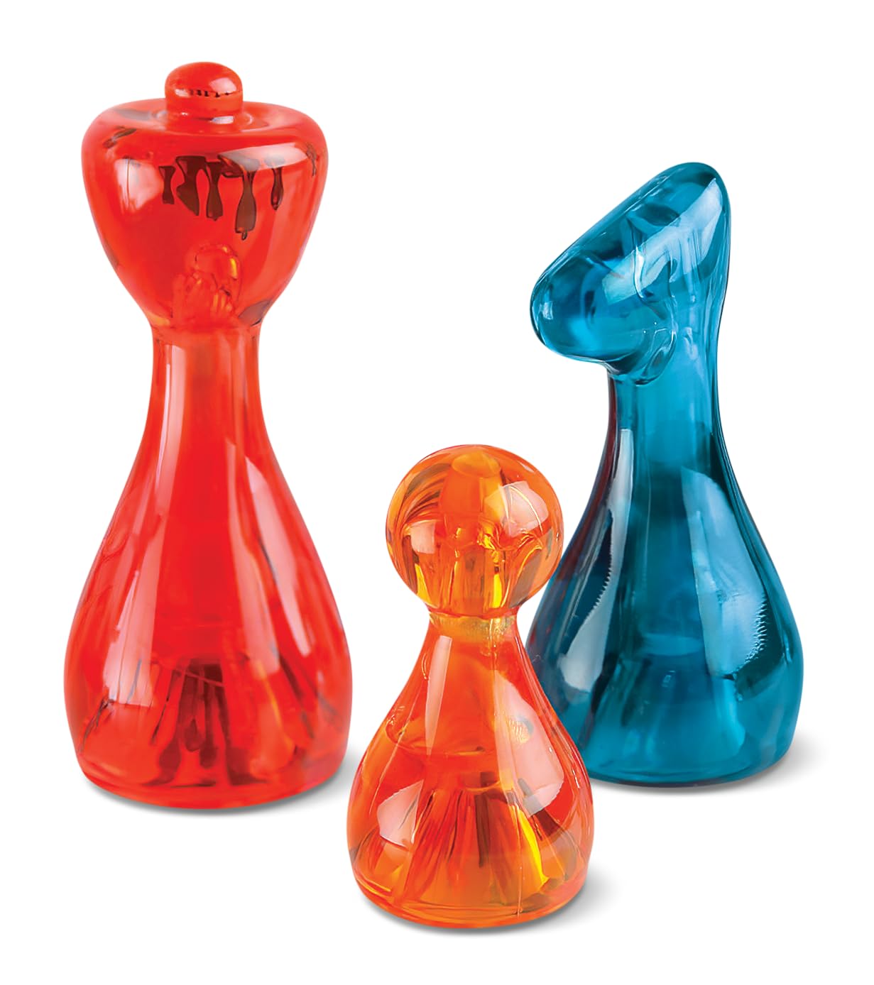 Board Games - Premium Transparent Chess Board with 32 Translucent Game Pieces. Acrylic Chess Game Set, Compact Size for Travel, Chess Sets for Adults