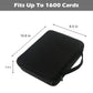 Hard Travel Card Game Case Includes 4 Removable Dividers and 500 Counts Card Sleeves, Holds Up To 1600 Cards for Cards Against Humanity and Other