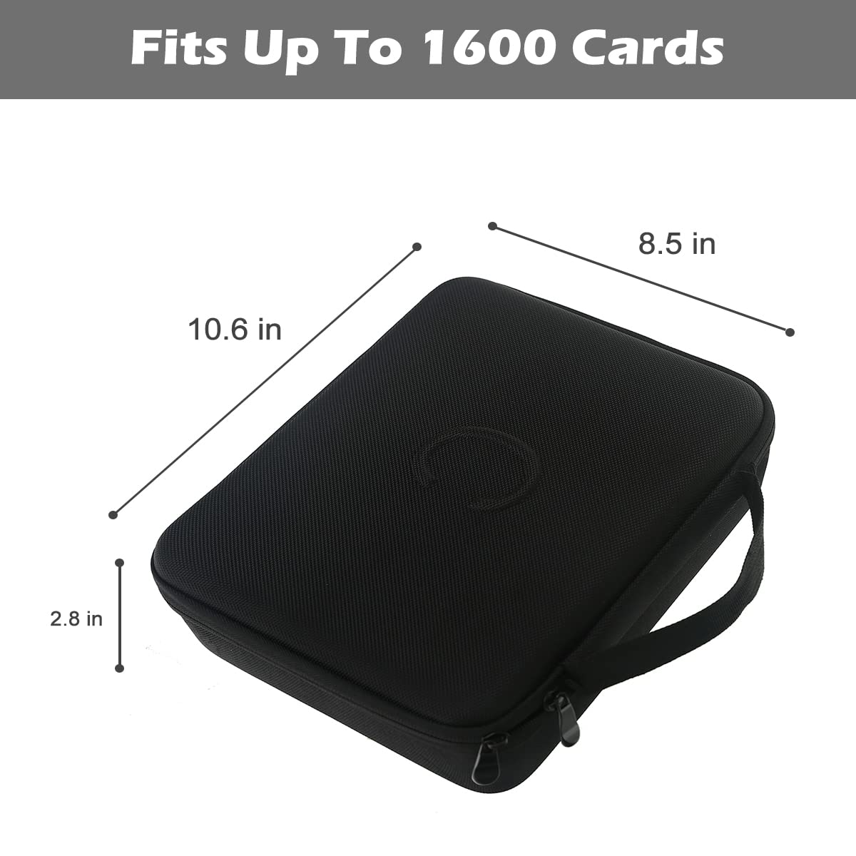 Hard Travel Card Game Case Includes 4 Removable Dividers and 500 Counts Card Sleeves, Holds Up To 1600 Cards for Cards Against Humanity and Other