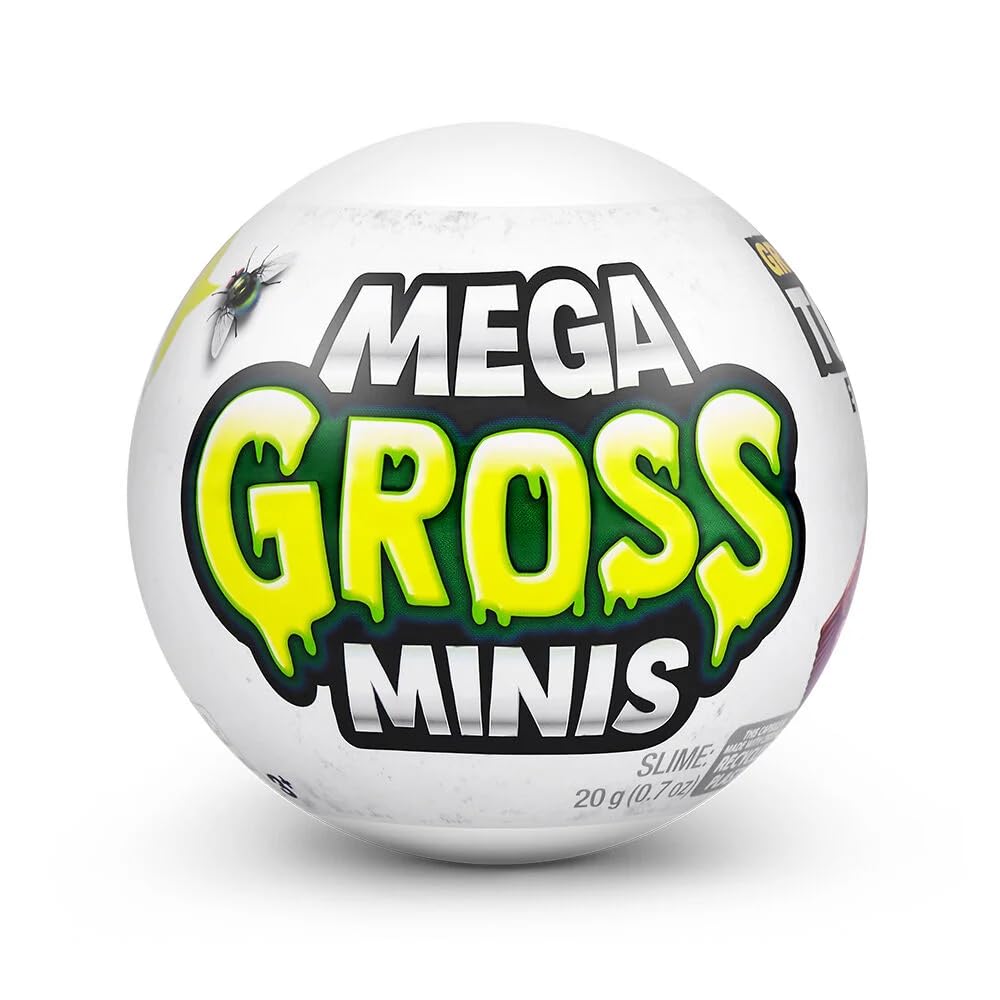 ZURU 5 Surprise Mega Gross Minis Mystery Pack [5 Grossest Surprise Miniature Toys Ever!], Green, (AZT77355GQ2)