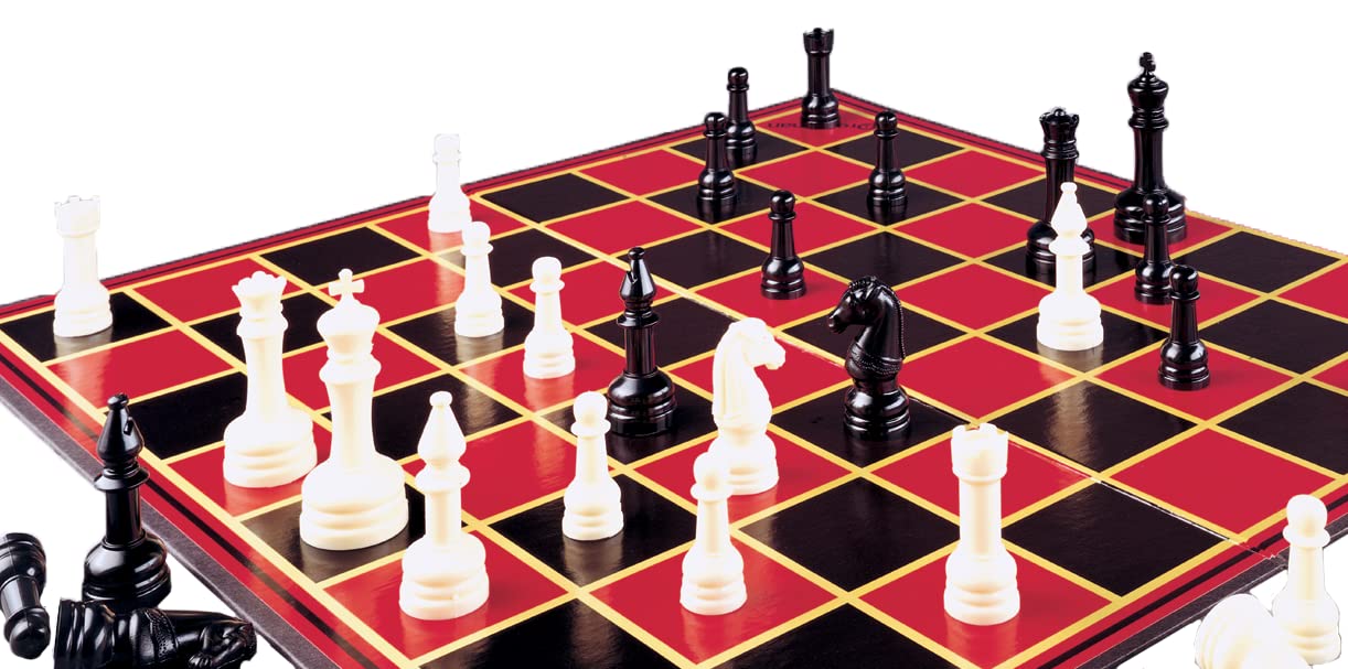 Pressman Toy Chess in Box, Red, 5"