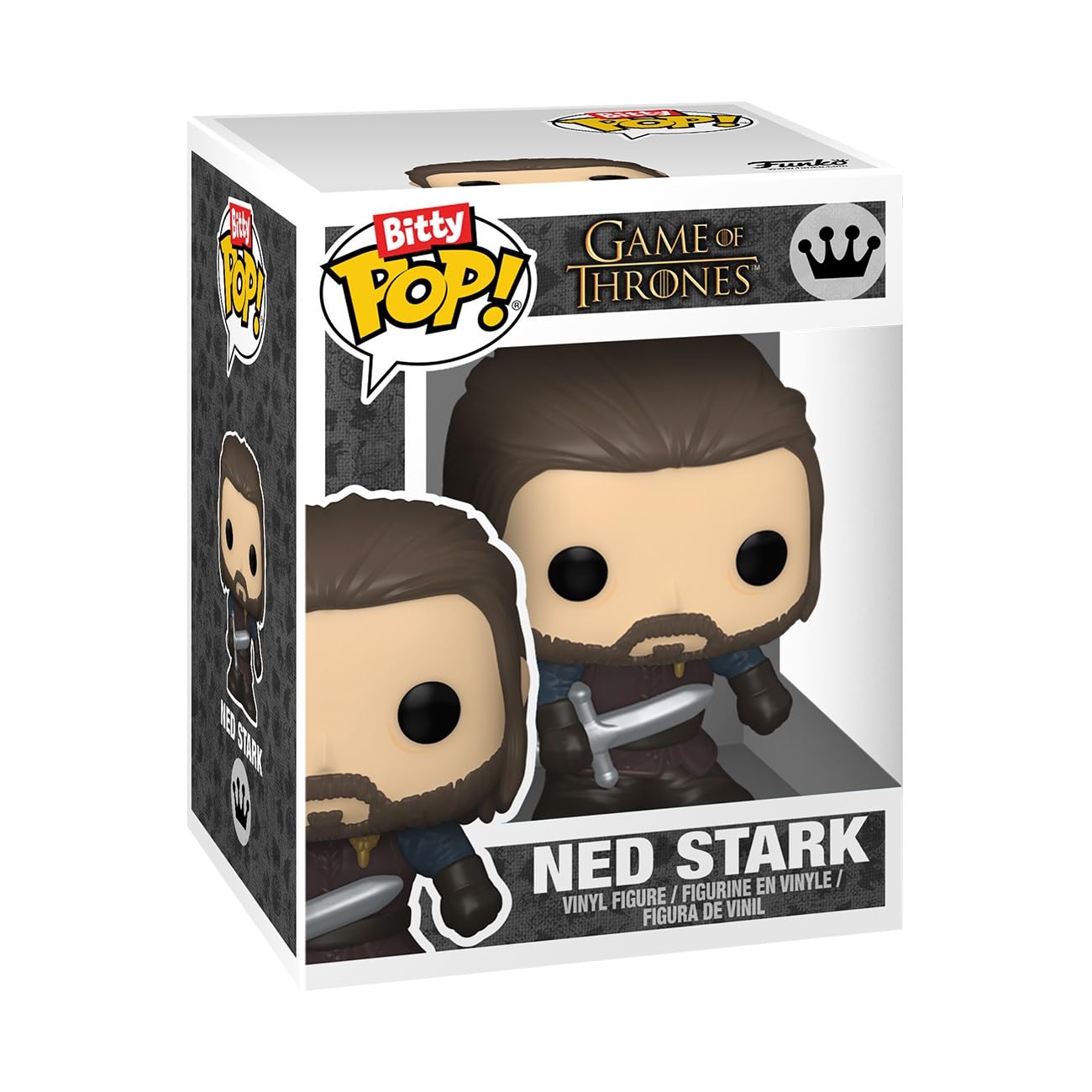 Funko Bitty Pop! Game Of Thrones - Ned Stark, Arya Stark, Nymeria, & A Surprise Mystery Figure - 0.9 Inch (2.2 Cm) Collectable - Stackable Display