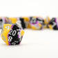 FanRoll 16mm Pride Sharp Edge Silicone Rubber Poly Dice Set: Nonbinary