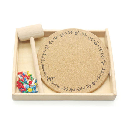 DANNI Gudong Montessori Practical Life Material Hammer and Nails Set with Wooden Tray Montessori Educational Wooden Toys for Children (1)