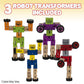 ArtCreativity Wooden Toy Robots 3 Pack | Colorful 5.75 Inch Transforming Action Figures and STEM Blocks for Kids | Educational Puzzle Toys