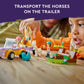 LEGO Friends Horse and Pony Trailer Playset, Building Toy for Kids, Creative Play Gift with Liann and Zoya Characters and 2 Animal Figures, Toy for 4