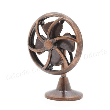Odoria 1/12 Miniature Fan Dollhouse Decoration Accessories, Bronze