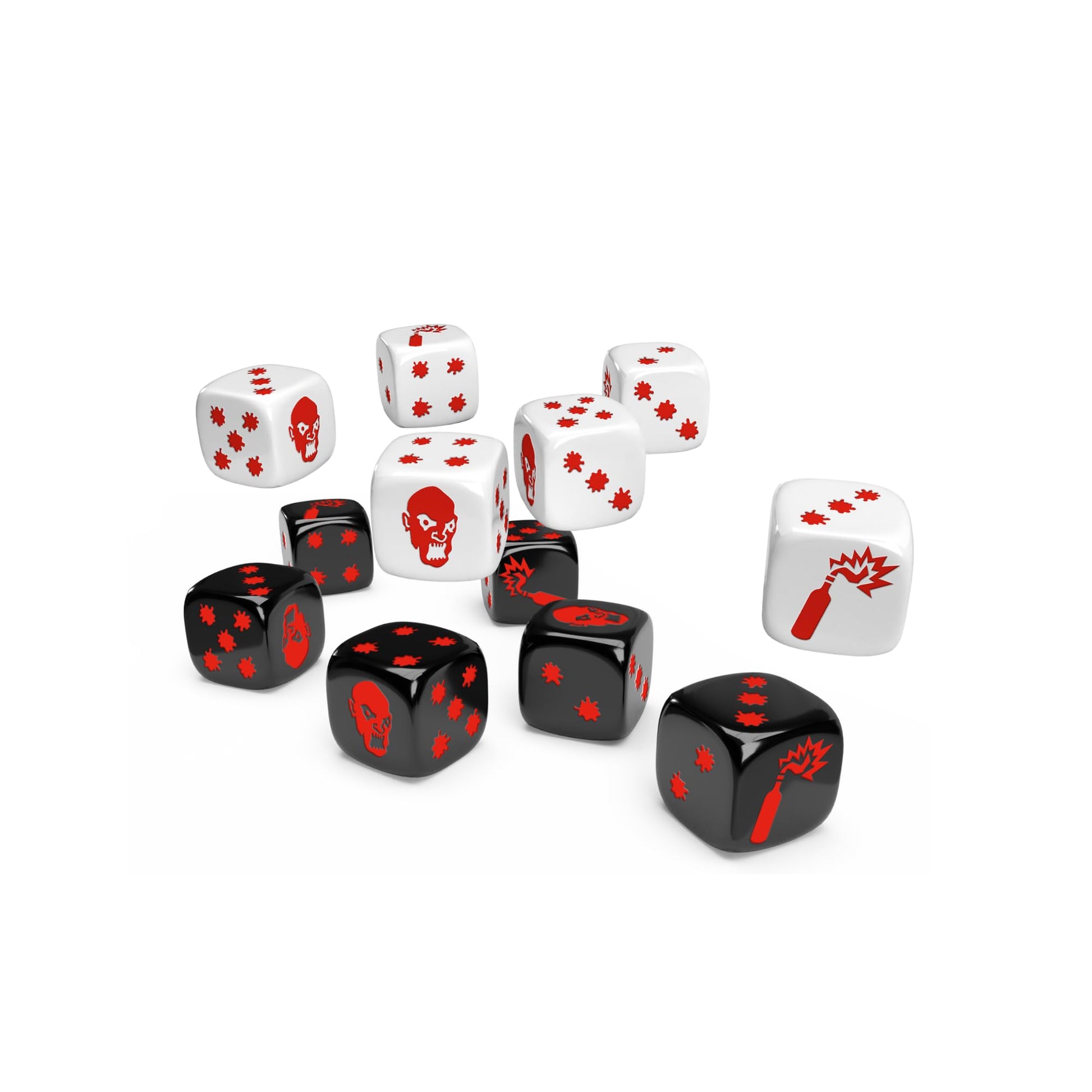 CMON Zombicide 2nd Edition Special Black and White Dice | Strategy Board Game | Cooperative Game for Teens and Adults | Zombie Board Game | Ages 14+ |
