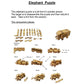 NOVICA Brown Raintree Wood Elephant Puzzle Game, 'Puzzles'