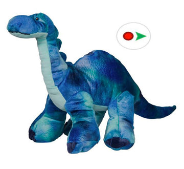 Stuffems Toy Shop Record Your Own Plush 8 inch Burly The Brachiosaurus Dinosaur - Ready 2 Love in a Few Easy Steps