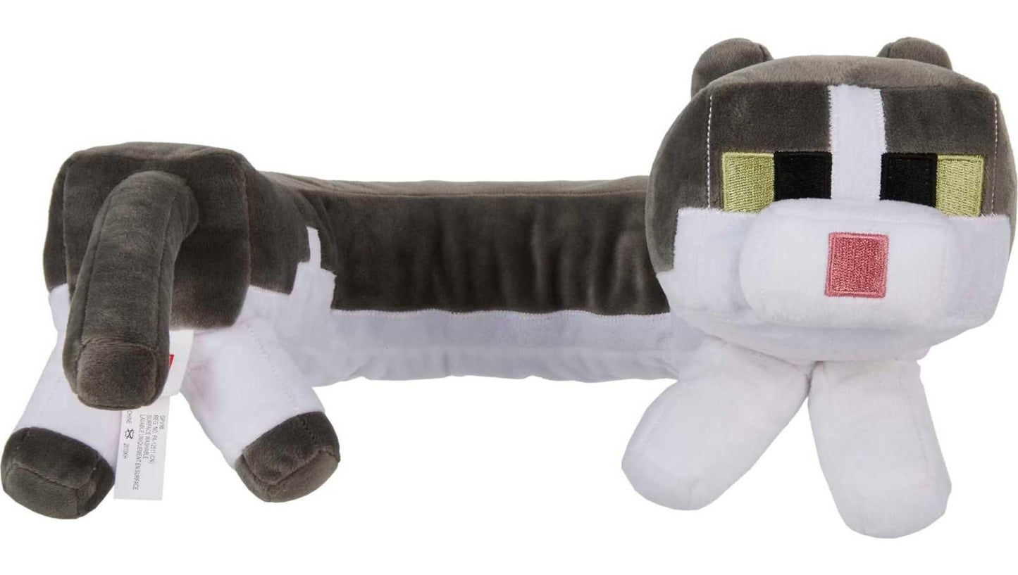 Mattel Minecraft Purring Sounds Neck Pillow, Cat Plush Toy