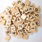 Vos Risus 100 PCS Wood Scrabble Tiles Numbers and Symbols for Crafts - DIY Wood Gift Decoration-Child Education Mathematical Calculation