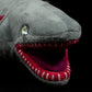 Frankiezhou Home Realistic Frilled Shark Plush Toy - Simulation 20.5" Grey Lifelike Frilled Six Gill Shark Stuffed Toys, Super Soft Sea Creatures