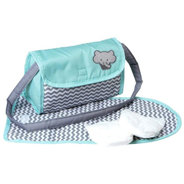 Adora Baby Doll Diaper Bag with Sturdy Straps, Includes Changing Mat and 2 Doll Diapers (Fits 13" Dolls), for Ages 3+ - Zig Zag Print