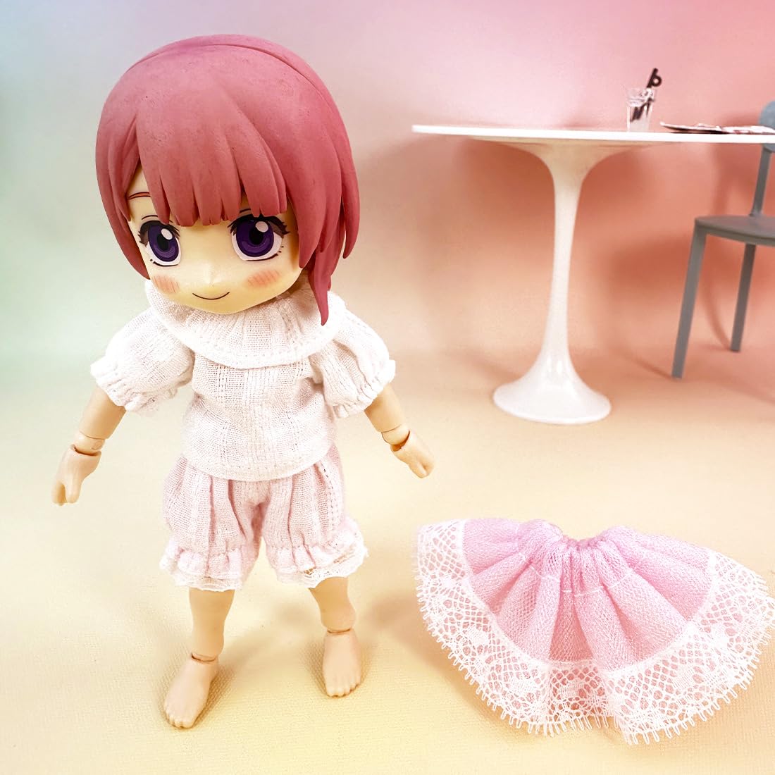 Xyrmync Ob11 Doll Clothes Shorts Lace Petticoat 1/12 BJD Doll Dress Up Accessories for Girls (White)